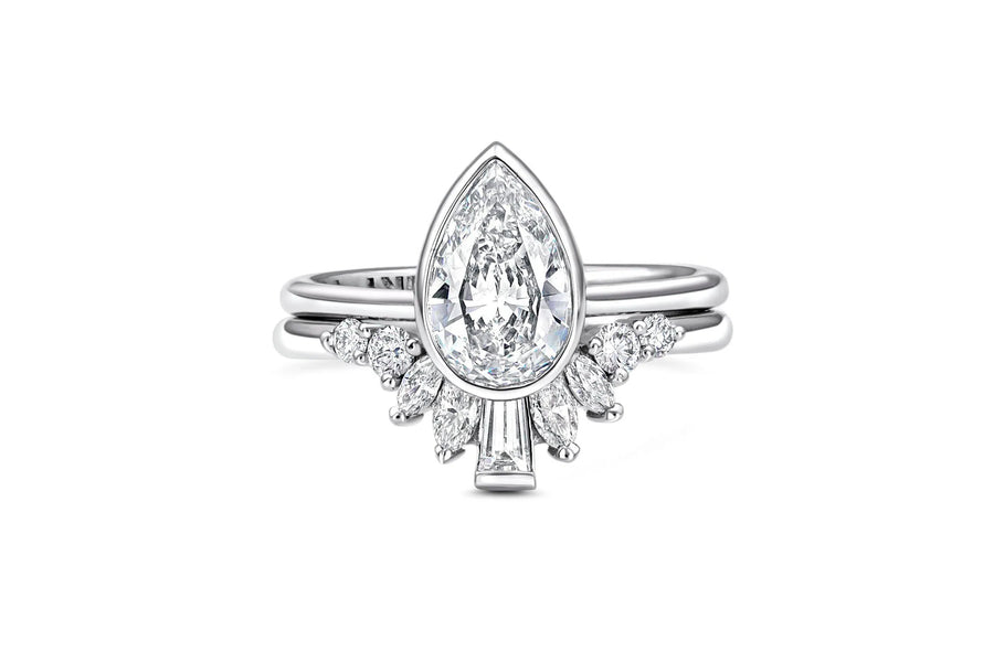 Marquise, Round, & Baguette Diamond Wedding Band