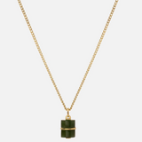 Otis Jasper Pendant Necklace, Gold Vermeil/Green