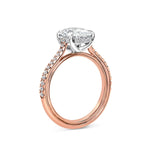 Pave Engagement Ring in Rose Gold