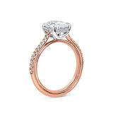 Pave Engagement Ring in Rose Gold