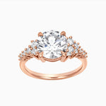 Asymmetrical Engagement Ring | Rose Gold