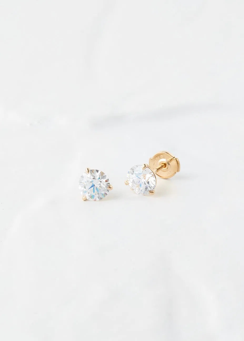 Small Lab-Grown Diamond Stud Earrings - 1ctw-Honey Jewelry Co-Honey Jewelry Co