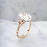 Laura | Oval Double Halo Engagement Ring-Honey Jewelry Co-Honey Jewelry Co