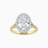 Laura | Oval Double Halo Engagement Ring-Honey Jewelry Co-Honey Jewelry Co