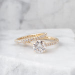 Grace | Round Cathedral Pave Engagement Ring-Honey Jewelry Co-Honey Jewelry Co