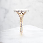 Laura | Oval Double Halo Engagement Ring-Honey Jewelry Co-Honey Jewelry Co