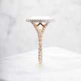 Laura | Oval Double Halo Engagement Ring-Honey Jewelry Co-Honey Jewelry Co