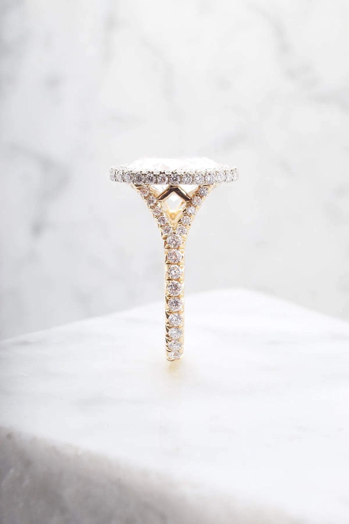Laura | Oval Double Halo Engagement Ring-Honey Jewelry Co-Honey Jewelry Co