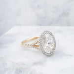 Laura | Oval Double Halo Engagement Ring-Honey Jewelry Co-Honey Jewelry Co