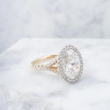 Laura | Oval Double Halo Engagement Ring-Honey Jewelry Co-Honey Jewelry Co