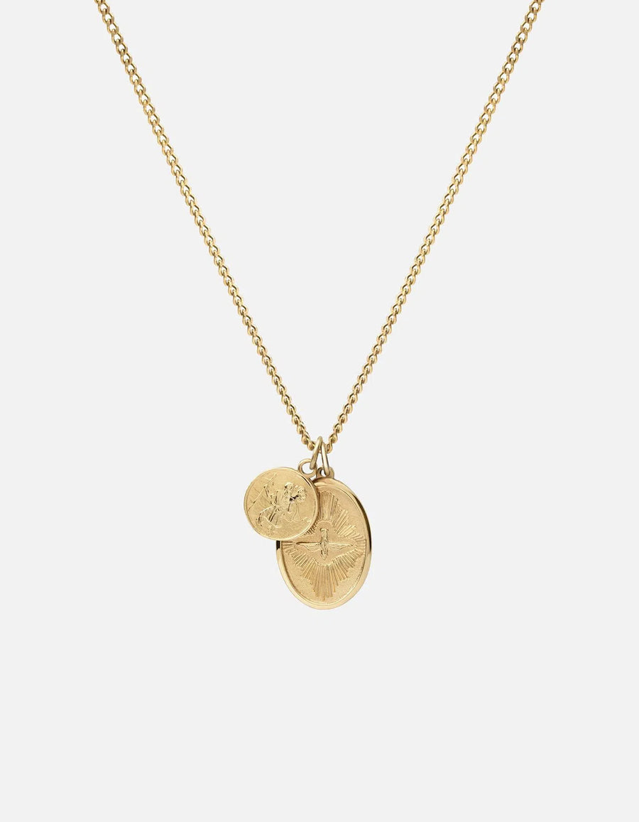 Mini Dove Pendant Necklace, Gold Vermeil