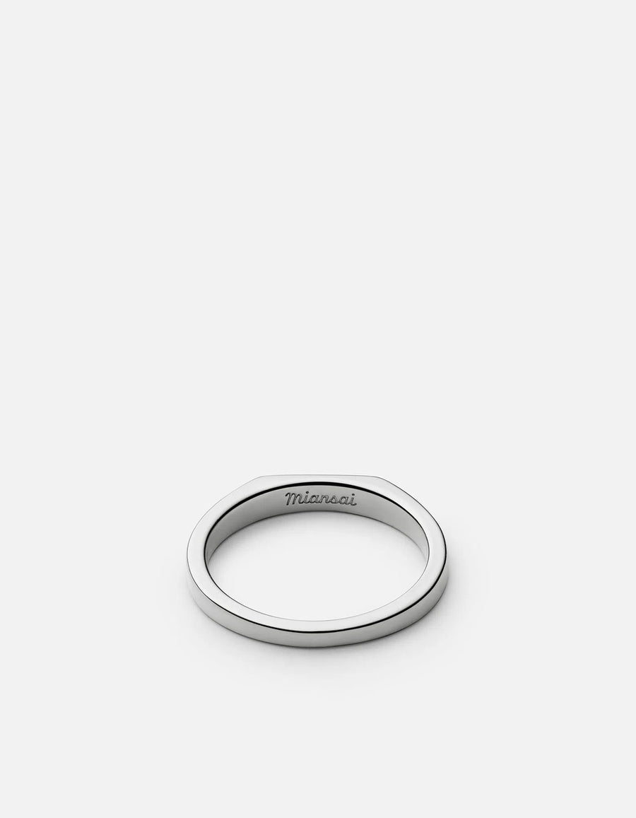 Thin Geo Ring, Sterling Silver