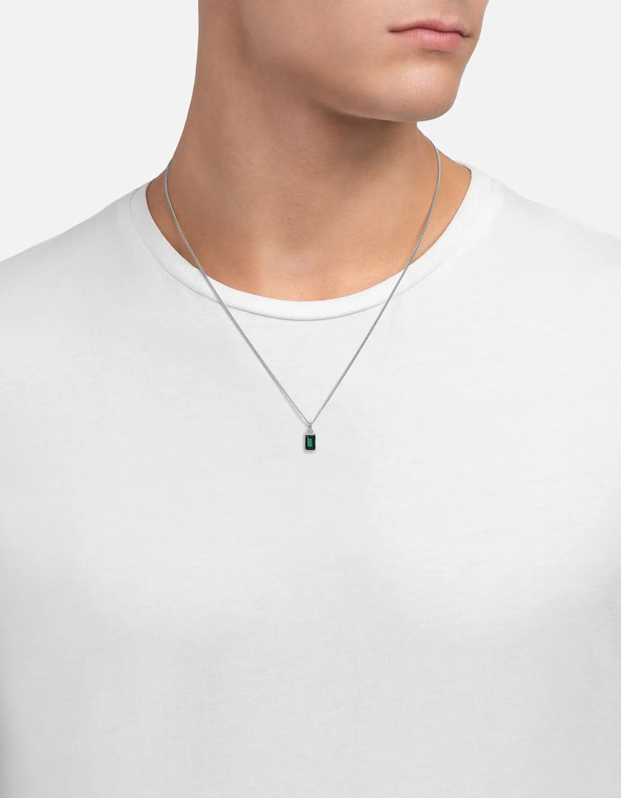 Valor Quartz Pendant Necklace, Sterling Silver