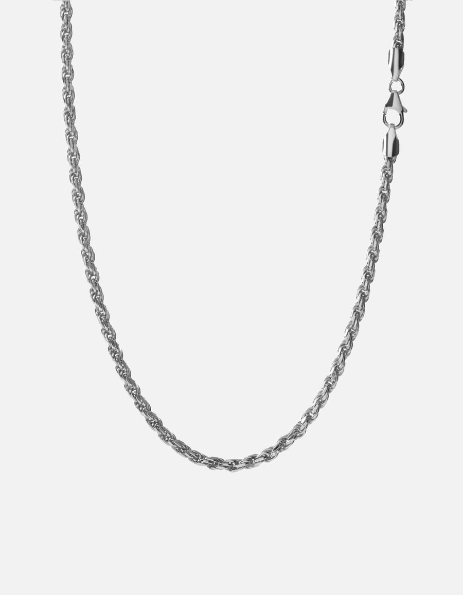 2.4mm Rope Chain Necklace, Sterling Silver
