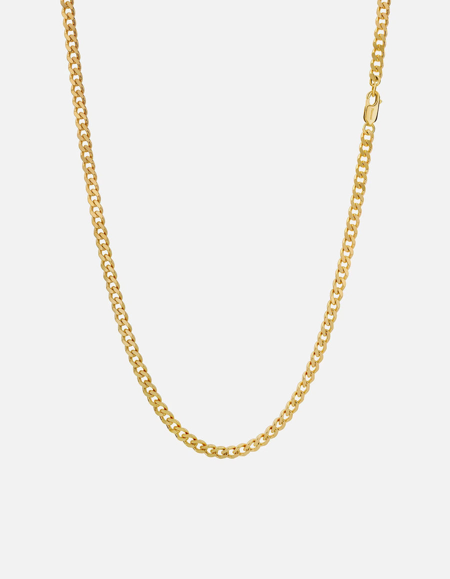 4mm Gold Vermeil Cuban Chain Necklace