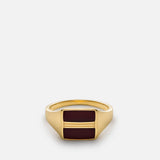 Cardinal Ring w/Enamel, Gold Vermeil