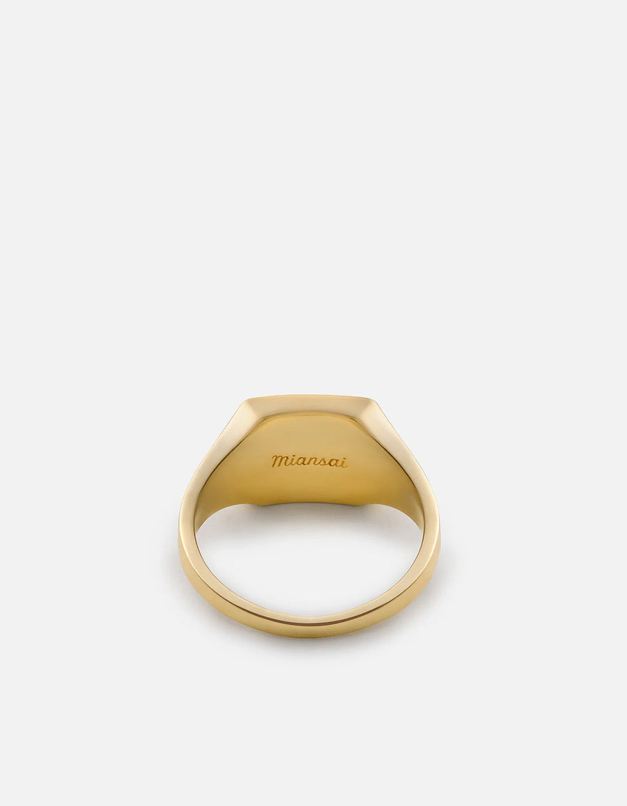 Cardinal Ring w/Enamel, Gold Vermeil