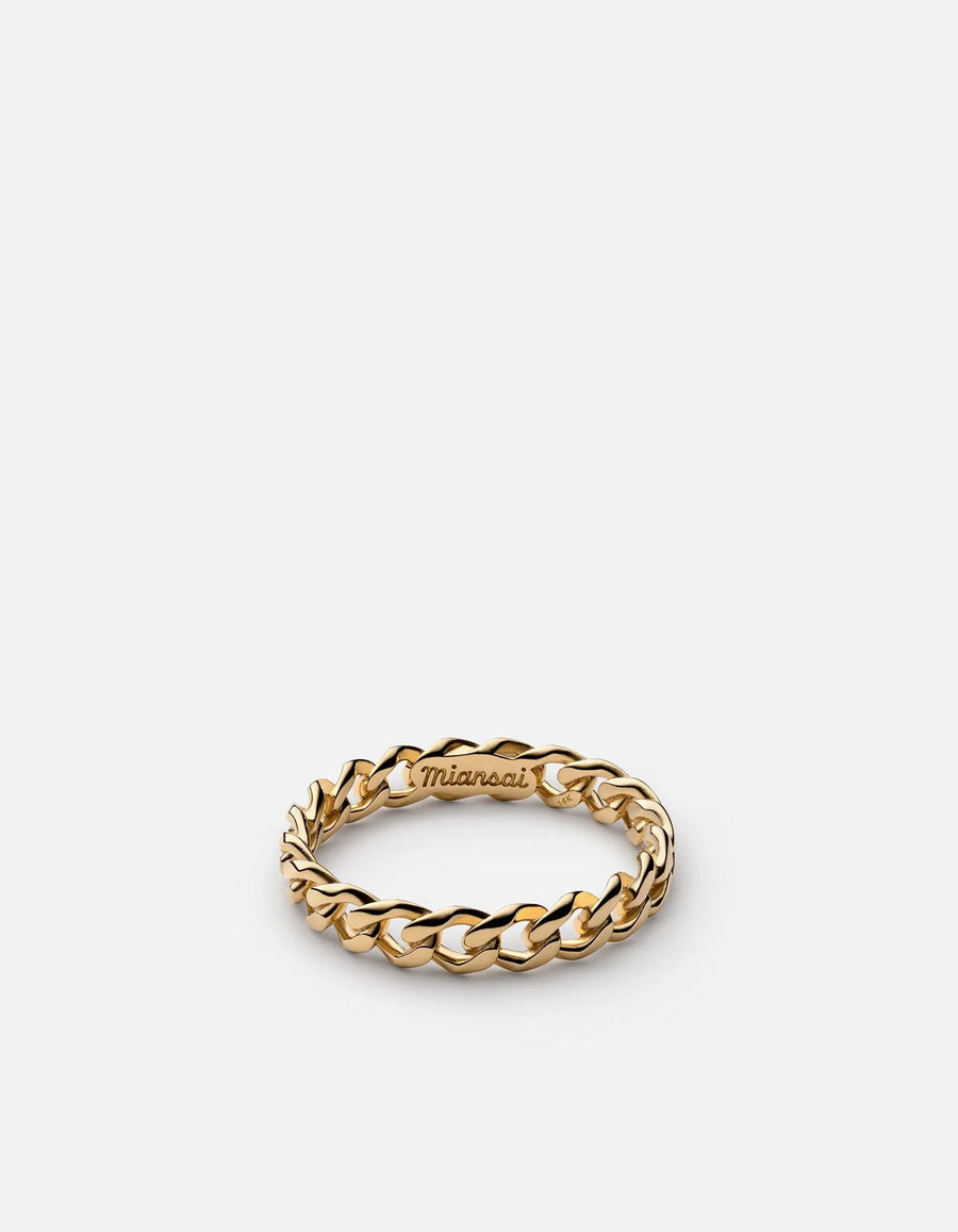 Cuban Link Ring, Gold Vermeil