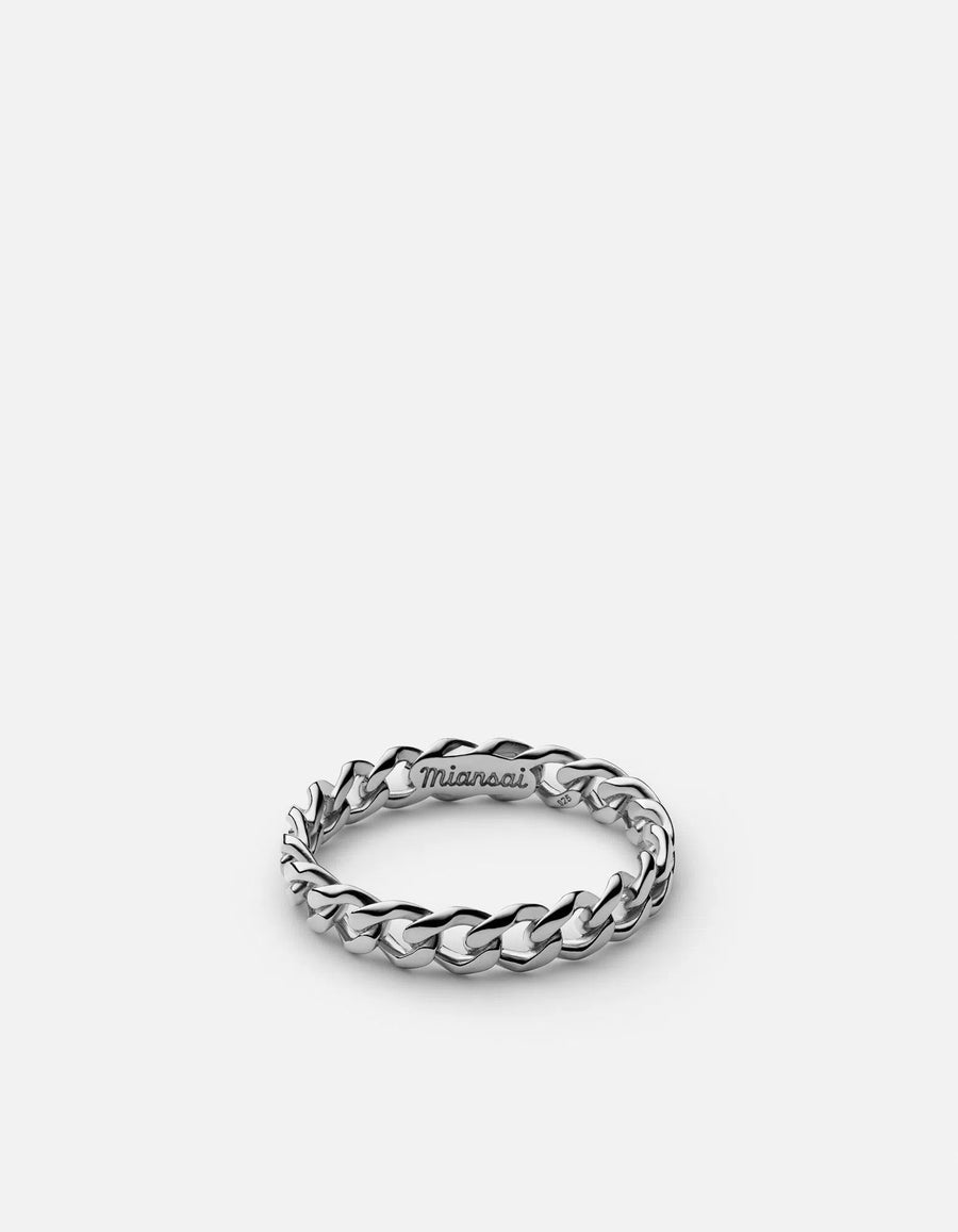 Cuban Link Ring, Sterling Silver