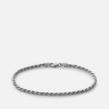 2.4mm Rope Chain Bracelet, Sterling Silver