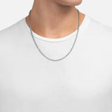 2.4mm Rope Chain Necklace, Sterling Silver