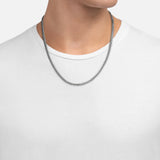 4mm Sterling Silver Cuban Chain Necklace