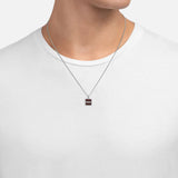 Cardinal Pendant Necklace w/Enamel, Sterling Silver