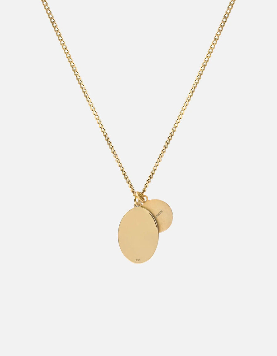 Mini Dove Pendant Necklace w/Enamel, Gold Vermeil