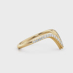 V-Shaped Diamond Wedding Band