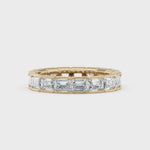 Emerald Cut End-to-End Diamond Eternity Wedding Band