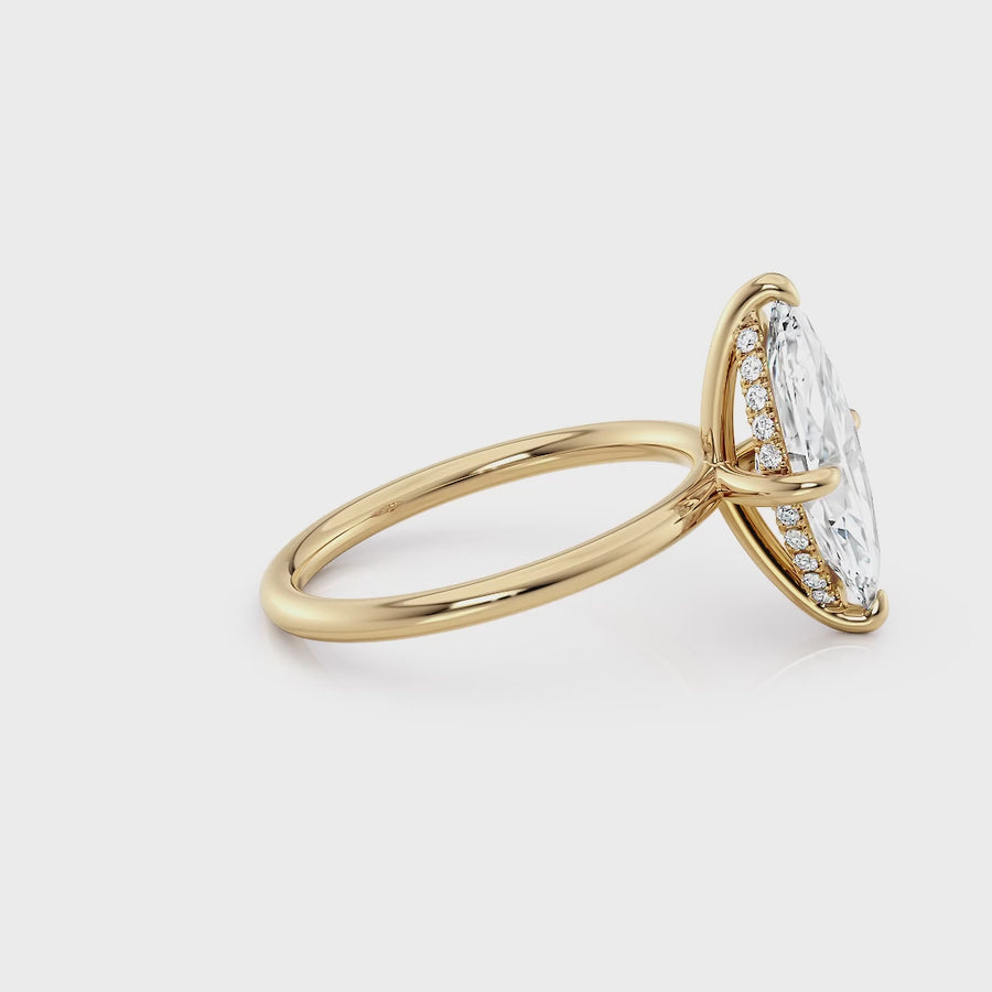 Harlow | Marquise Hidden Halo Engagement Ring
