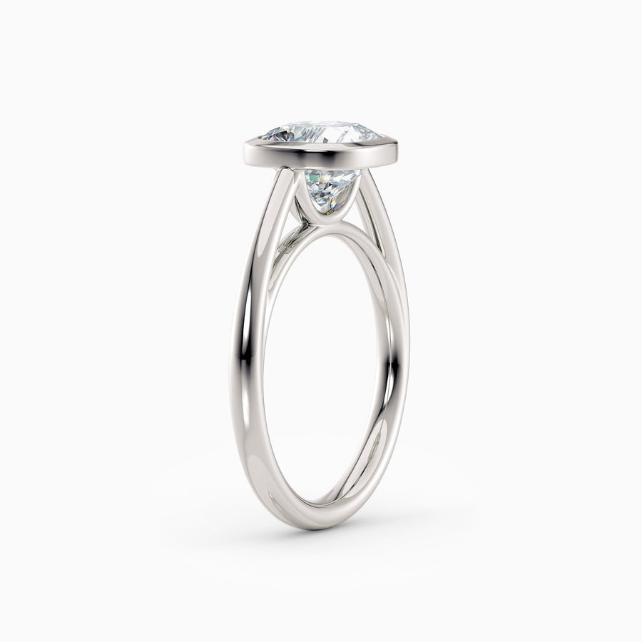 Winnie | Cathedral Cushion Bezel Engagement Ring