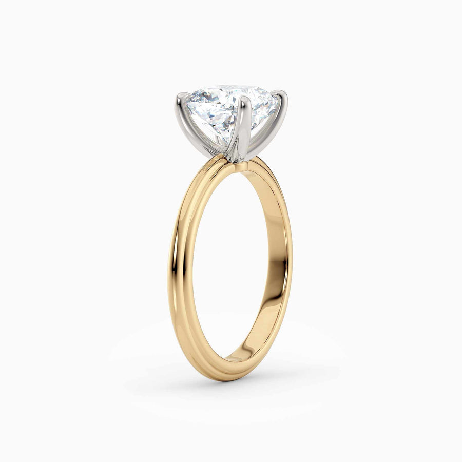 Abby | Cushion Solitaire Tapered Band Engagement Ring