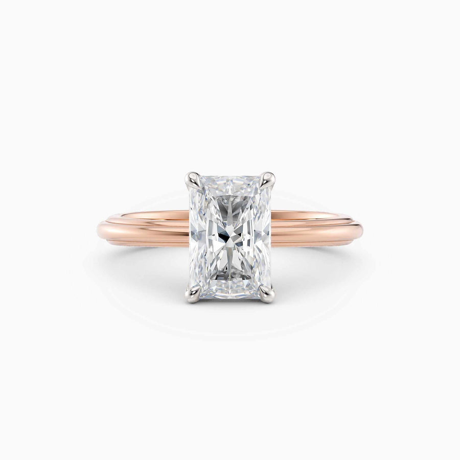 Abby | Radiant Solitaire Tapered Band Engagement Ring