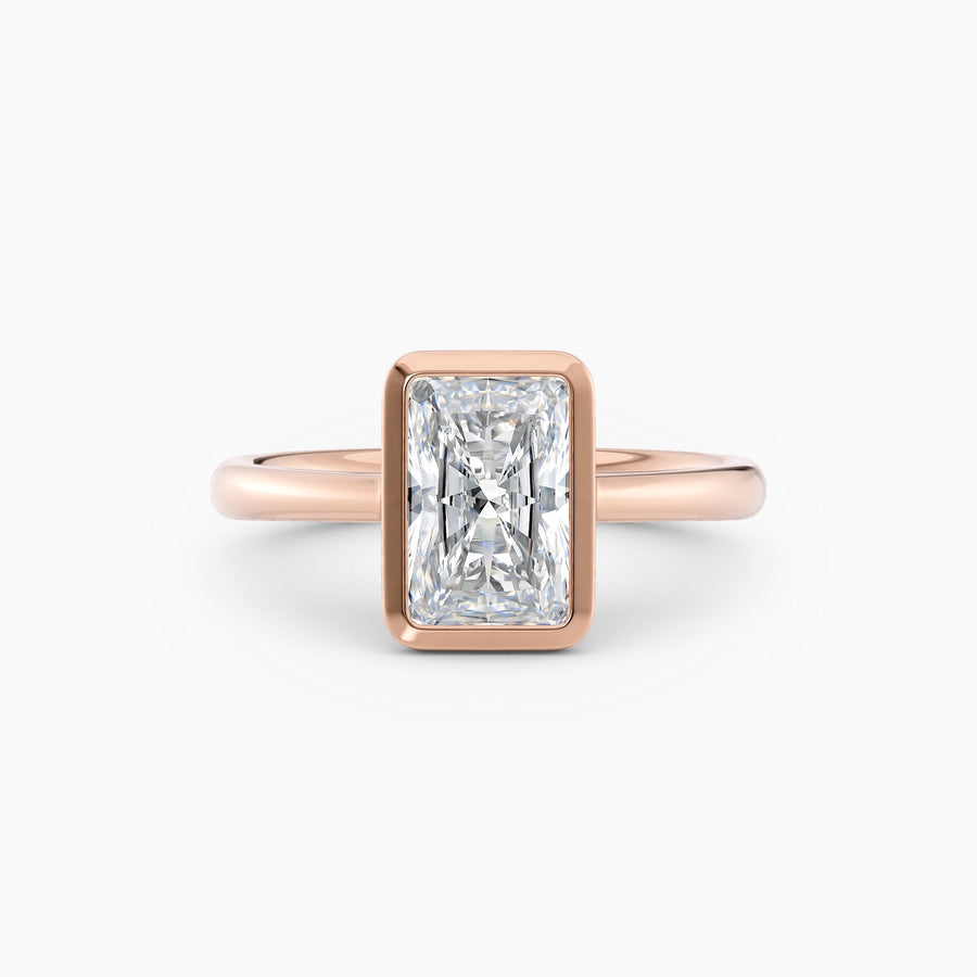 Winnie | Cathedral Radiant Bezel Engagement Ring