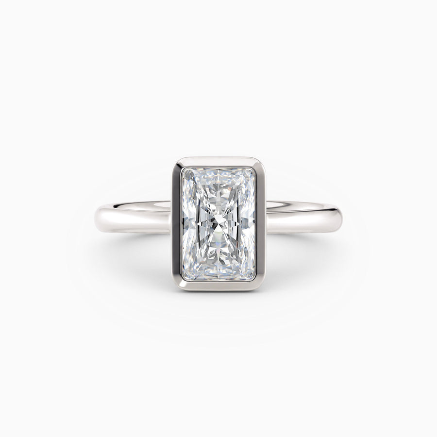 Winnie | Cathedral Radiant Bezel Engagement Ring