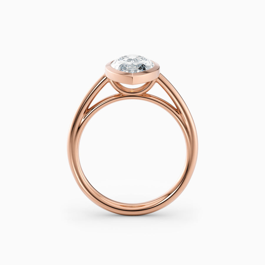 Winnie | Cathedral Marquise Bezel Engagement Ring