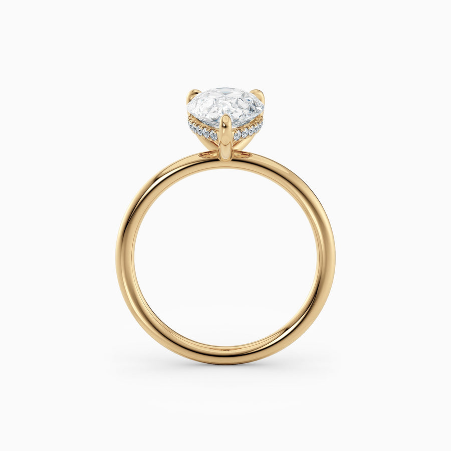 Harlow | Pear Hidden Halo Engagement Ring