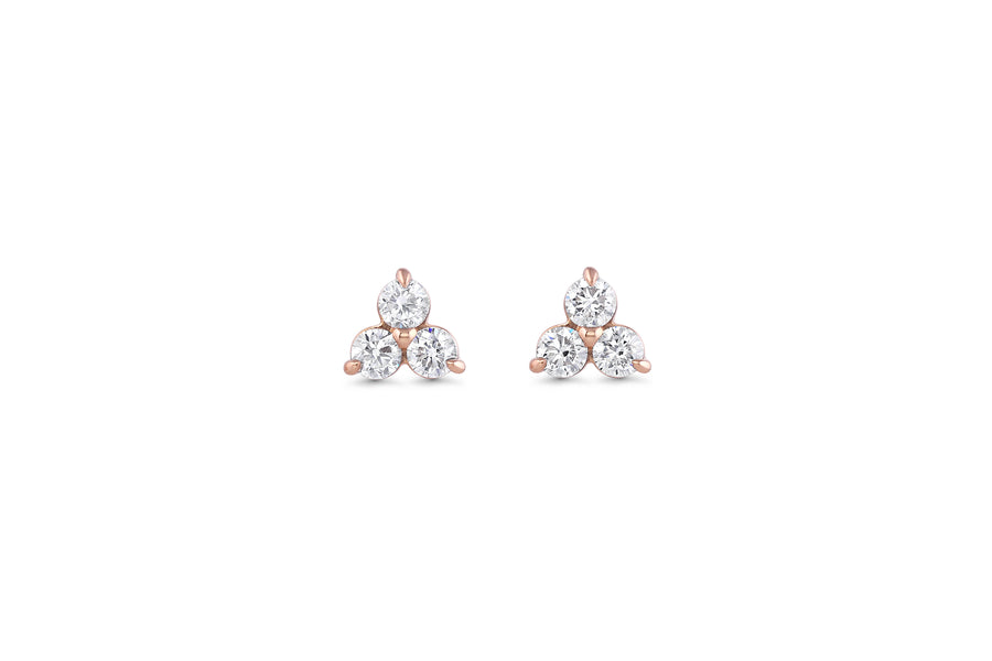 3-Stone Diamond Earrings
