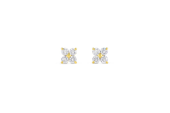 Petite 4-Stone Lab-Grown Diamond Stud Earrings