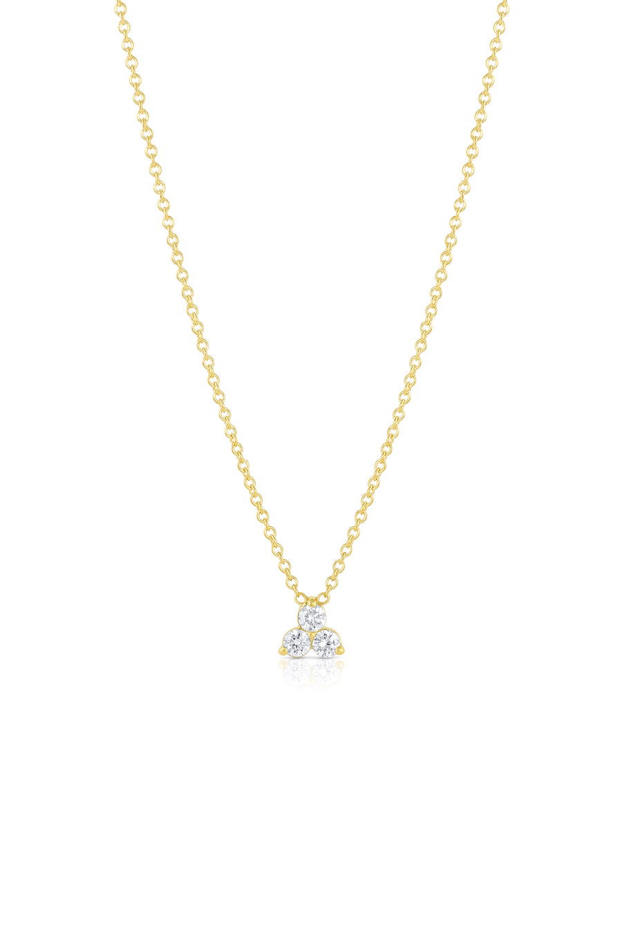 Petite 3-Leaf Clover Lab-Grown Diamond Necklace