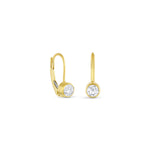 4mm Solitaire Diamond Drop Earrings