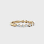 Round & Marquise Diamond Wedding Band