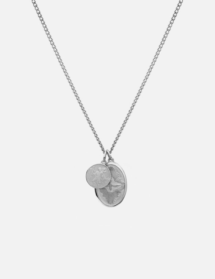 Mini Dove Pendant Necklace, Sterling Silver